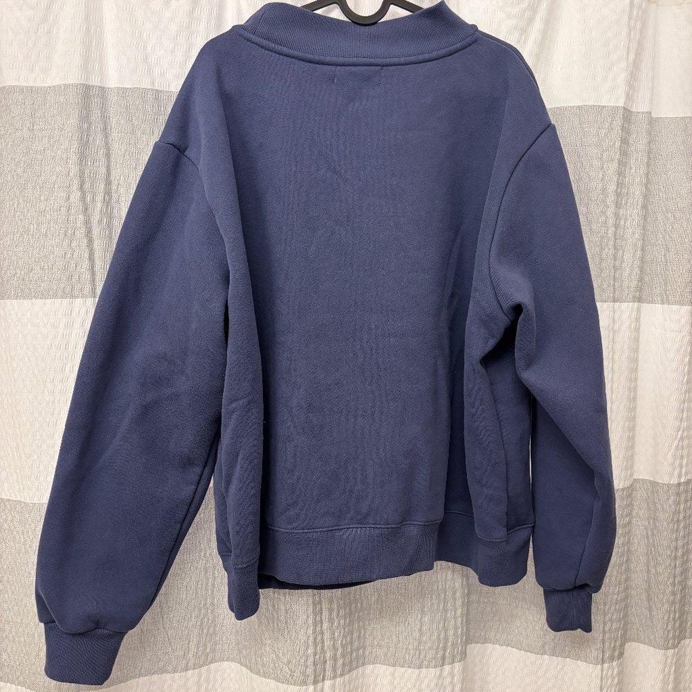 Parke mockneck - blue, embossed L/XL - NWOT - Picture 2 of 6